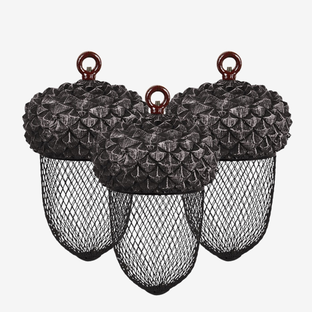 Sterling Acorn Peanut Mesh Bird Feeder Set of 3, designed to attract wild birds with a durable and easy-to-fill mesh design